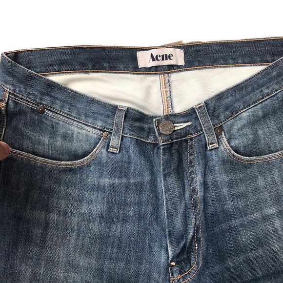 Acne Studios Designer Jeans Max Shaved Size 31 Blue - Picture 14 of 14